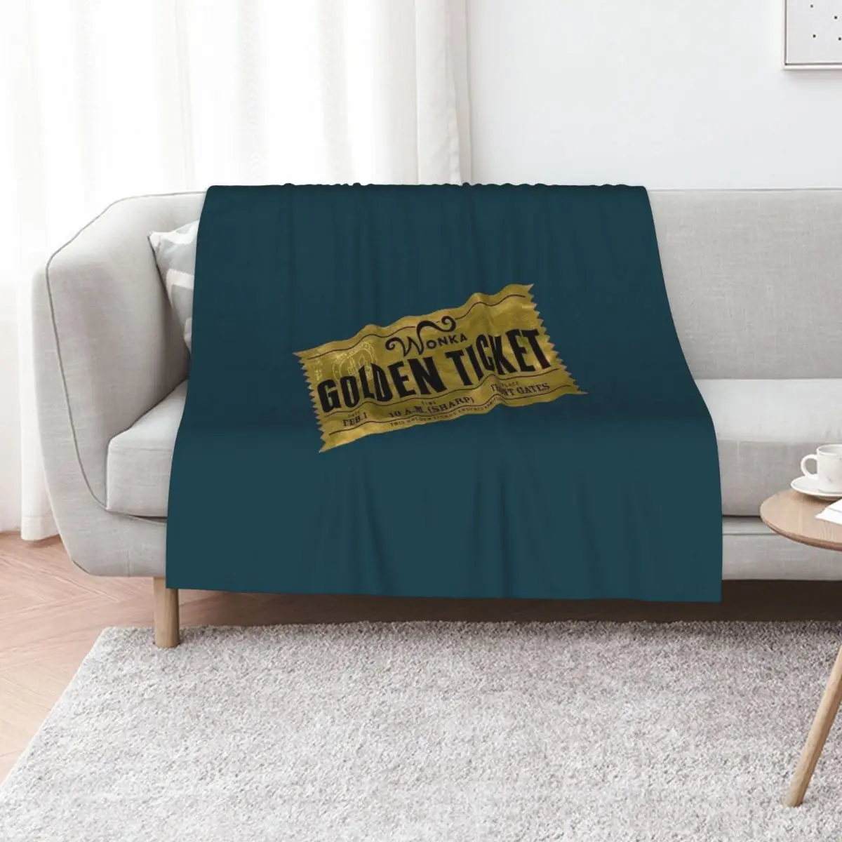 Golden Ticket Throw Blanket Flannel For Sofa Thin Custom sofa bed Luxury Hairy Blankets