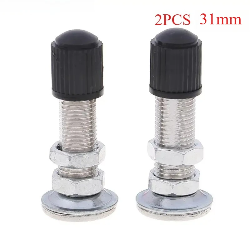 AliExpress NONE 2PCS 31mm Schrader Valve Ultralight Zinc Alloy for MTB Road Bikes Bicycle Tire Valve Accessory