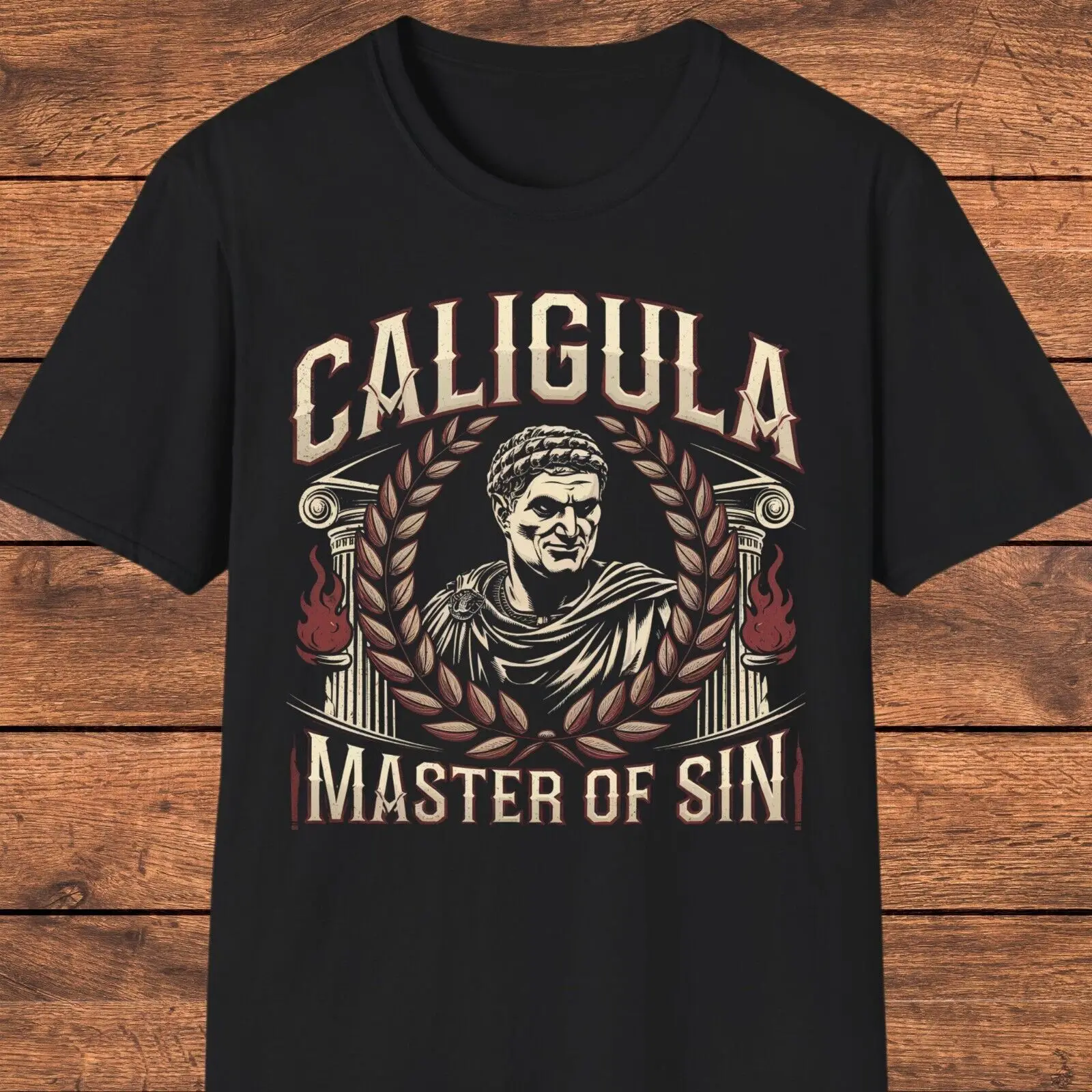 

Caligula Master of Sin T-Shirt, Retro Roman Emperor Tee, Dark Humor
