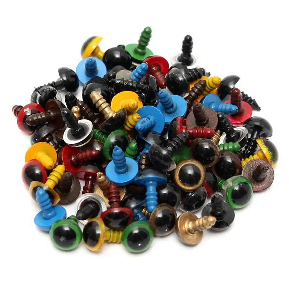 20pcs/10pairs 8/10/12/14mm Stuffed Toys Parts with Washer Bear Animal Accessories Dolls DIY Tools Eyes Crafts Puppet Crystal Eye