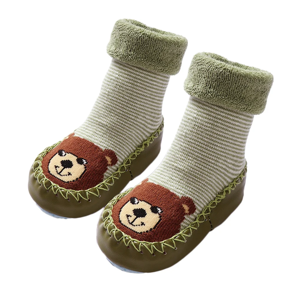 

1Pair Anti-Slip Learning Walking Socks Toddler Cotton Cartoon Kids Socks Pattern 14Cm Sweat Absorption Breathable