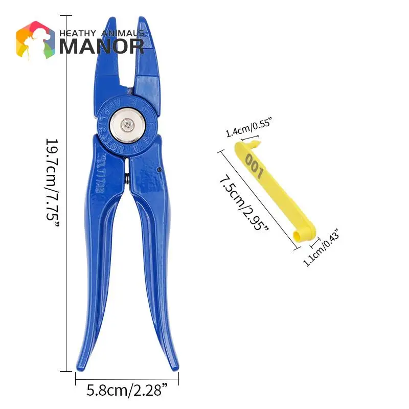 1Set Sheep Ear Tag Clamp Animal Integrated Identification Farm Sheep Pig Cattle Ear Mark Plier Ear Number Forceps 2022 New