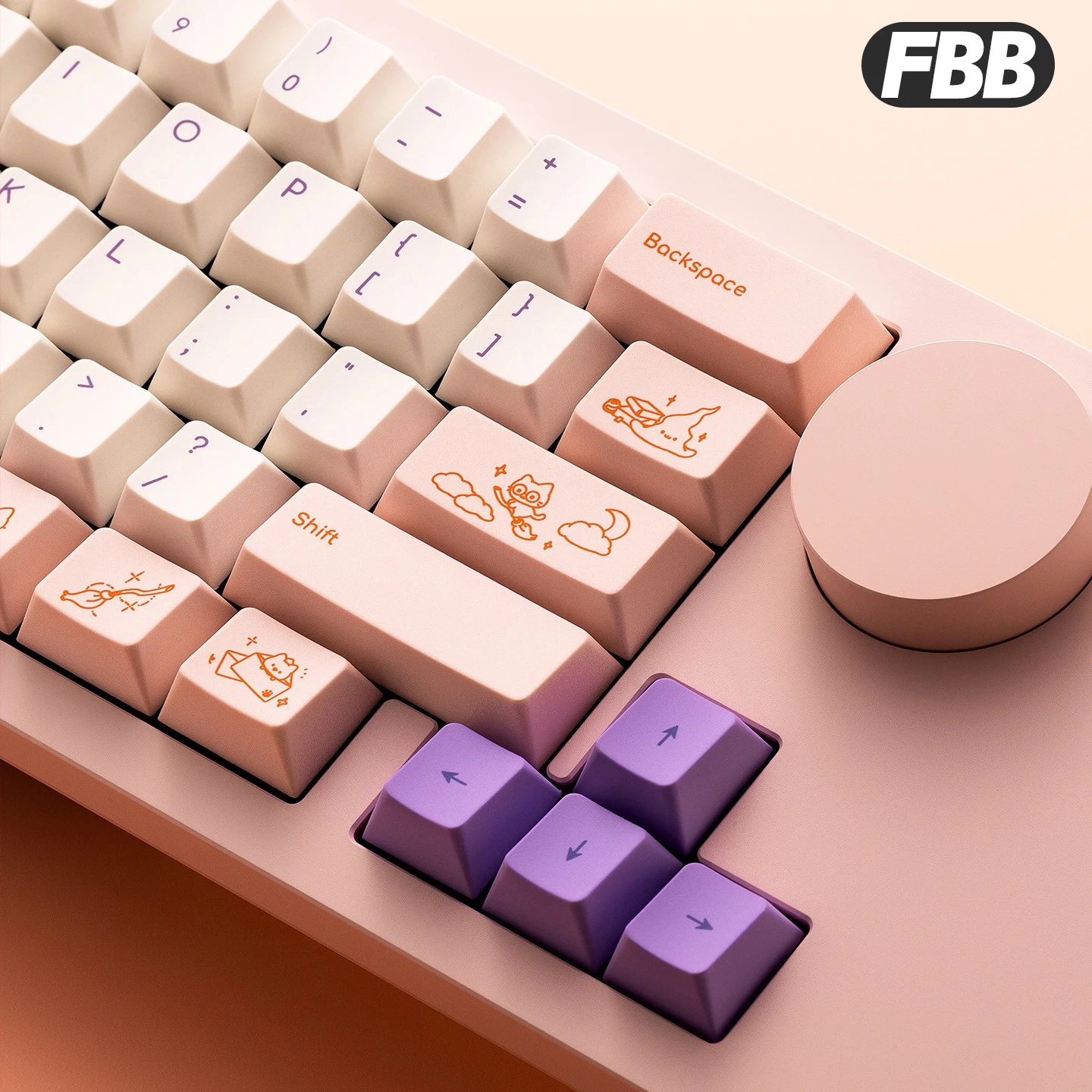 

Колпачки для клавиш FBB Magic MIMI Theme PBT MX, переключатели для механической клавиатуры, колпачки для клавиш, аксессуары для ПК «сделай сам», милый подарок для девочек, женщин, друзей