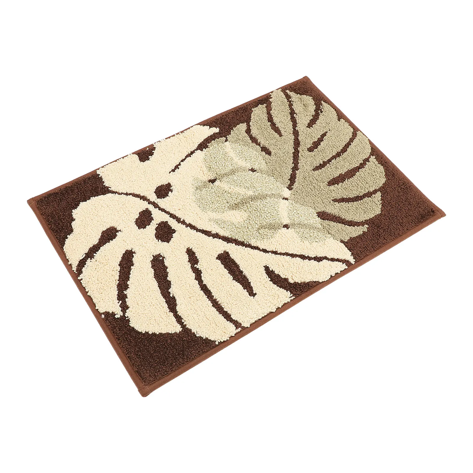 

Leaf Shaped Floor Mat Non Slip Water Absorbing Bathroom Door Rug Decorative Carpets Polyester Bedroom Living Room Kitchen