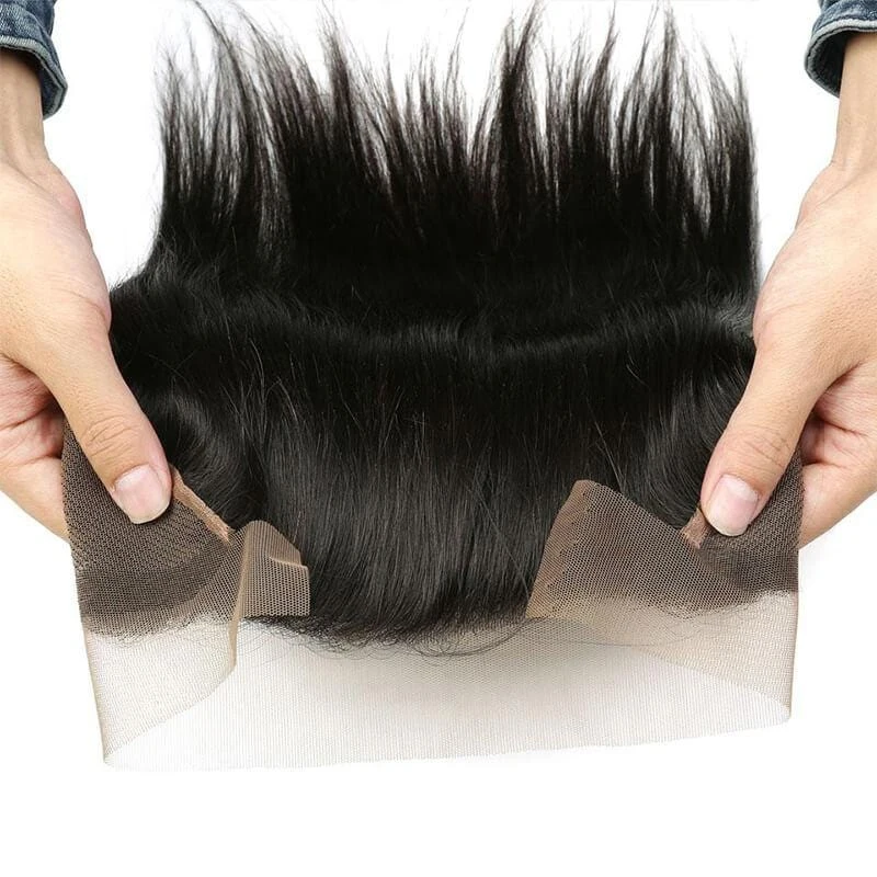 13x4 Transparent Lace Frontal Pre Plucked Straight Body Loose Water Deep Curly 4x4 Lace Closure Remy Human Hair 8-20 Inch
