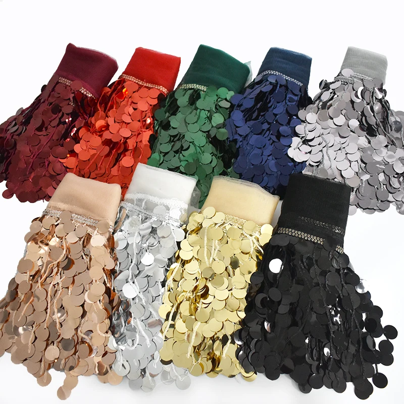 

1-5Yards Sequins Tassels Fringe Ribbon for Latin Stage Clothes Sequin Trimming Decor Tassel Fabric DIY Arts Sewing Accessories