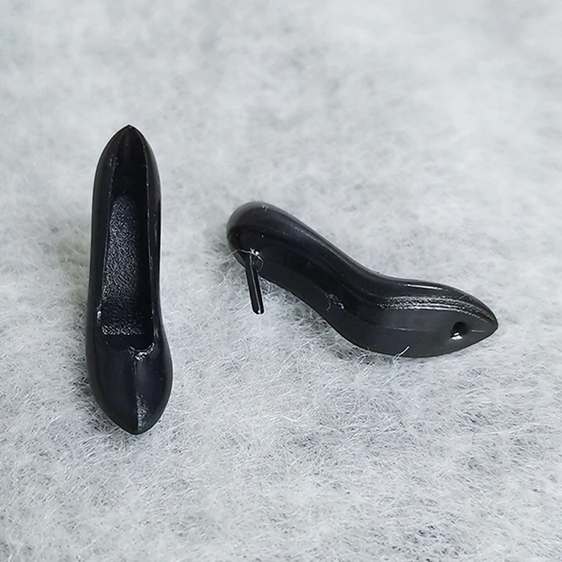 Fashion  Doll Shoes Mini Black High Heel Shoes For Doll Baby Toys Mini Clothes Accessories Girls Gift