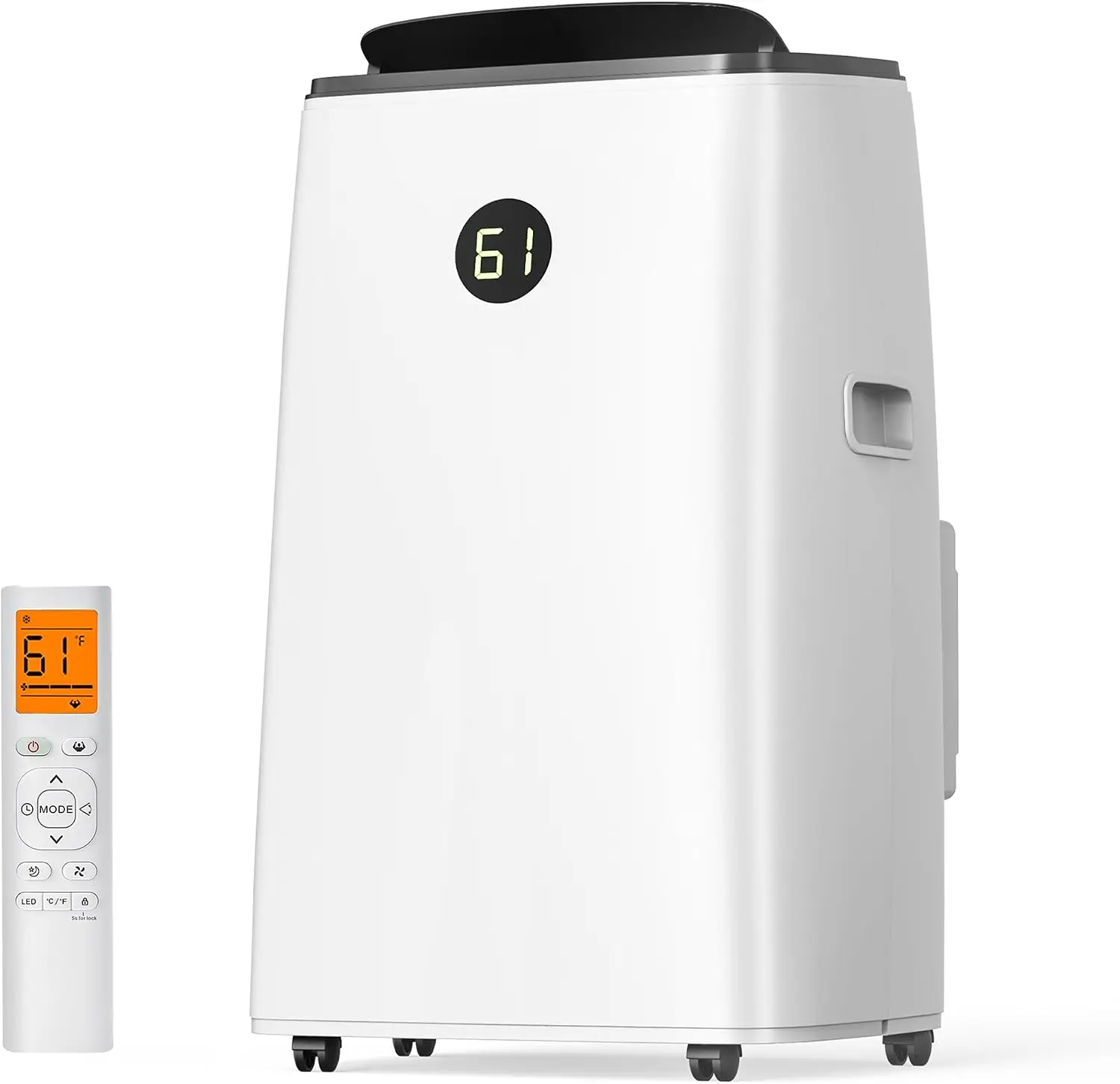 14000BTU Dual Hose Portable Inverter AC Unit Fast Cooling for Large Room up to 700 sq ft Built in Dehumidifier Fan 42dB Quiet Sleep Mode Remote Control