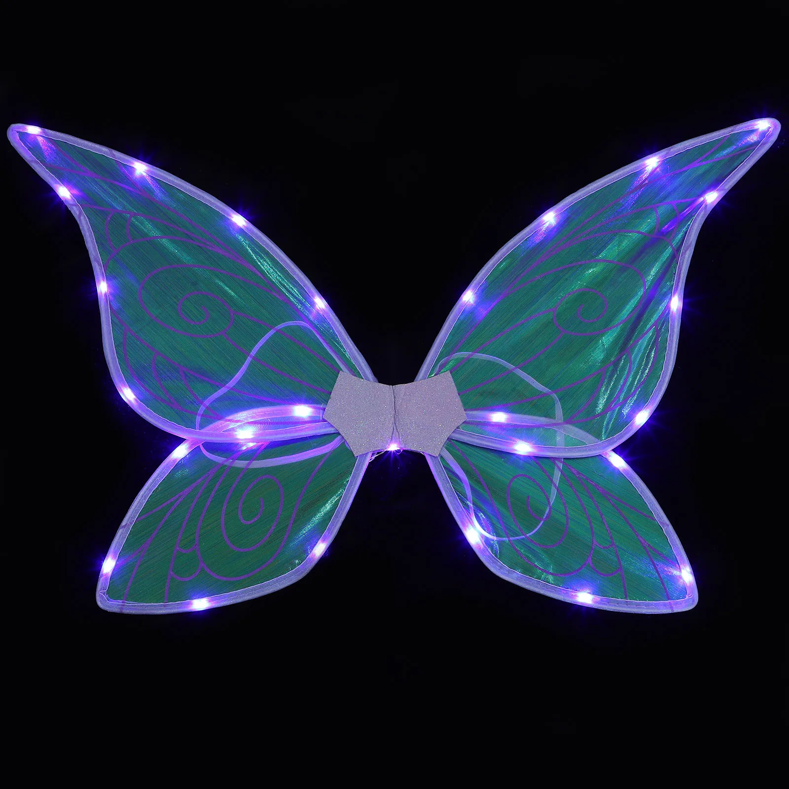Świecące Skrzydła Motyla Skrzydła Wróżki Kostium z Podświetleniem Rekwizyt na Cosplay Imprezę Festiwal Występ Sceniczny Dekoracyjne Luminous