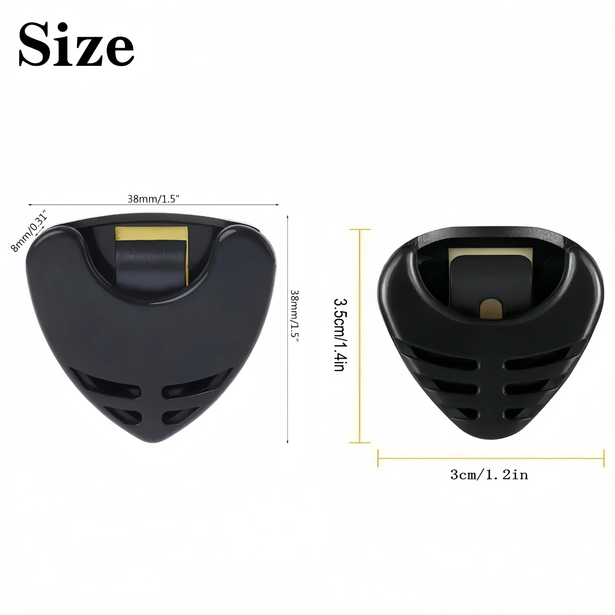 Miwayer 1/5/10Pcs Guitar Pick Holder Plastic Quick Storage Plectrum Case Self Adhesive Triangle Shape for Pick Accessories