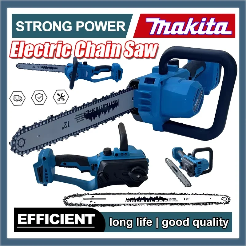 

Makita 12 Inch with Auto Oiler Cordless Brushless Chainsaw Electric Saw for Tree Cutting & Logging Wood Cutting