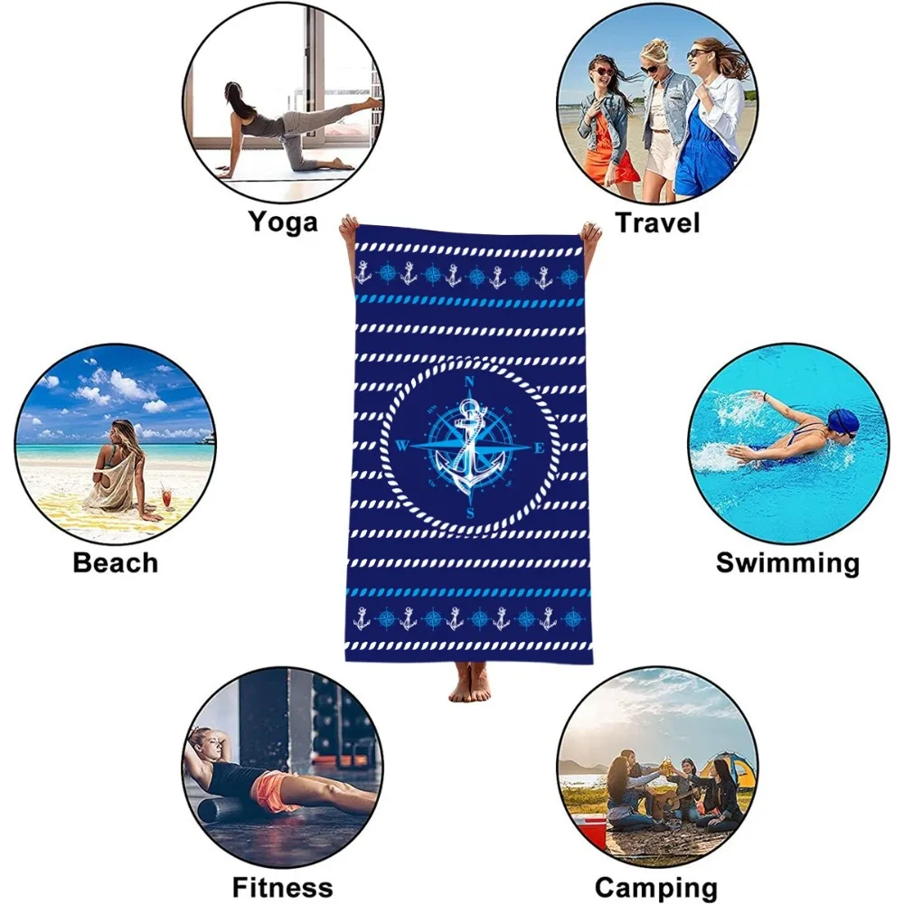 Heart Symbol Bath Towel 27x55inch Beach Towel Microfiber Quick-dry Yoga Mat Outdoor Travel Camping Picnic Blanket Sunscreen view 6