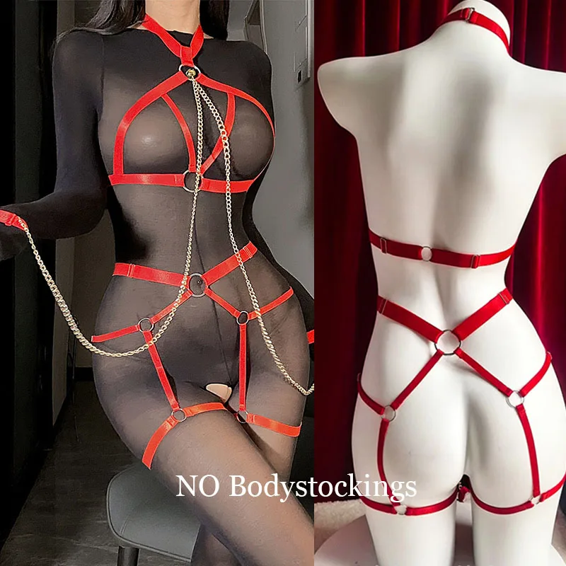 Hot Sexy Open Crotch Bodysuits Woman Sexy Lingerie Porn Roleplay Outfits Erotic Bodycon Underwear Breast-bare Lingerie Sexy Set - Image 4