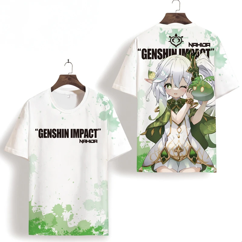 Popular Role-Playing Game Genshin Impact Nahida T-shirts 3D Print Men Women Short Sleeve O-Neck t shirt Fashion Harajuku Tee Top