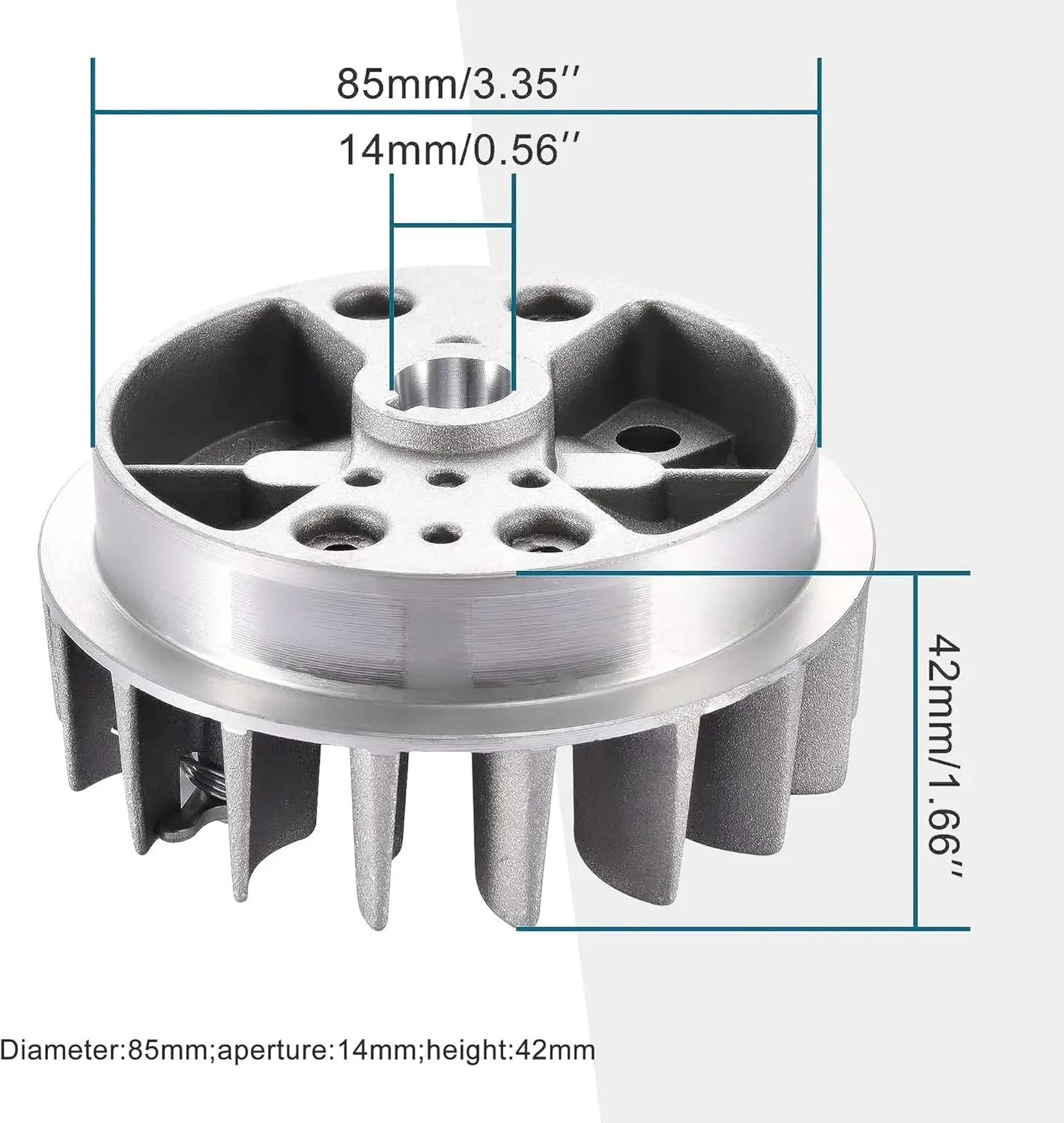 Recoil Pull Starter Flywheel Replacement for 47cc 49cc Engine ATV Quad Mini Dirt Pit Pocket Bike