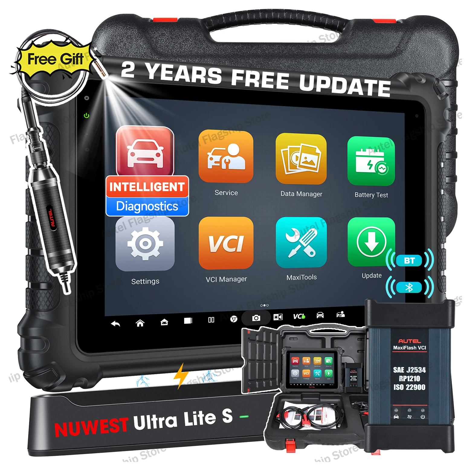 Image of Autel MaxiCOM Ultra Lite S Diagnose-Tablet mit BMW & Mercedes ECU-Programmierung / Codierung, Topologie-Modul
