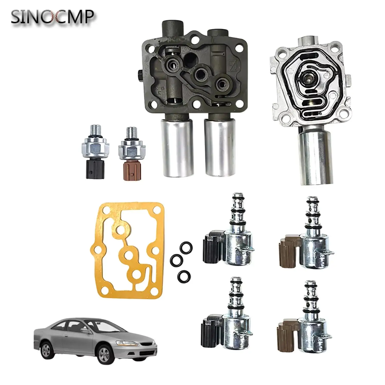 Transmission Solenoid Kit 28250-P6H-024 28252-PAX-000 For Honda Odyssey Pilot Prelude Accord Acura MDX Car Transmission Parts