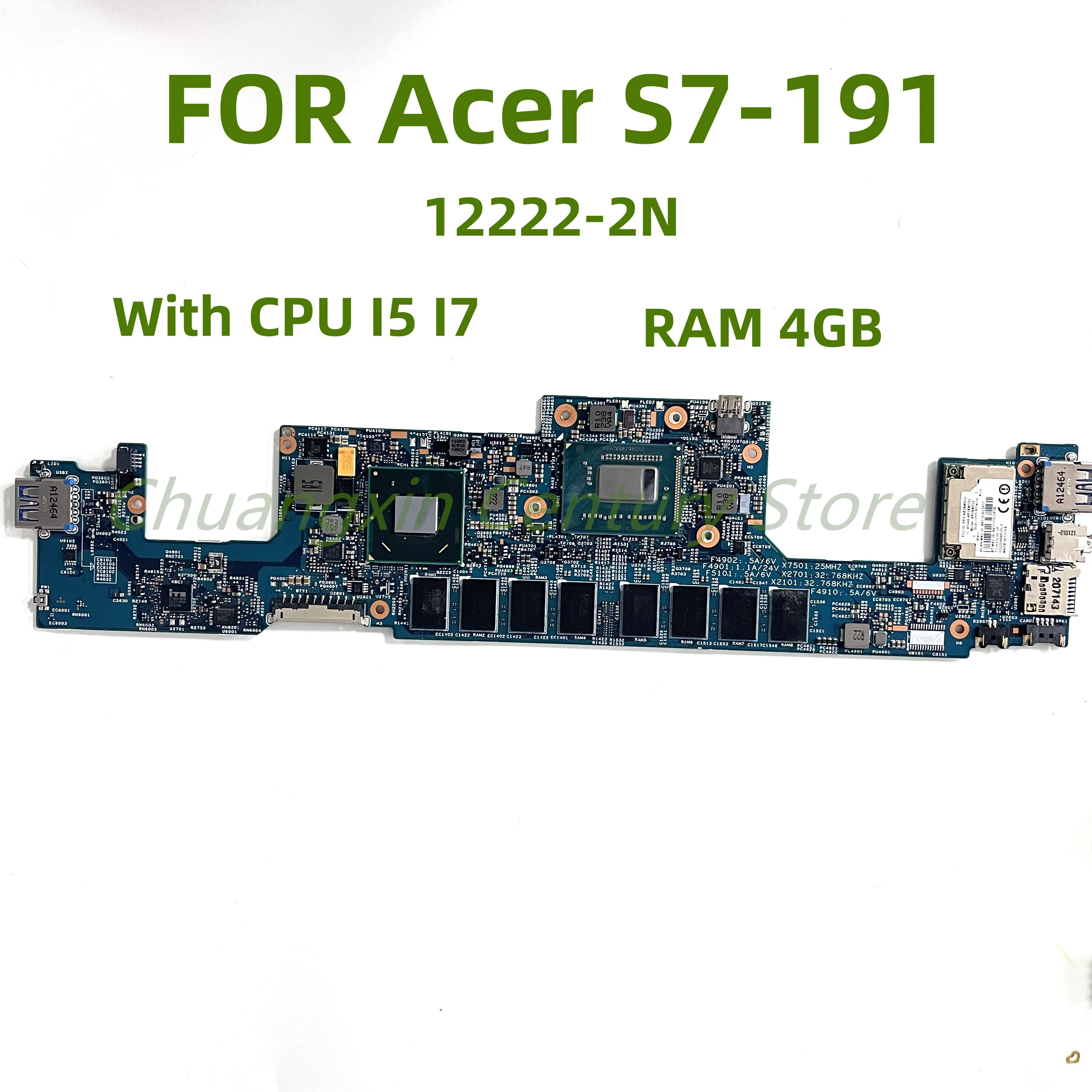 12222-2N is suitable for Acer Shematic S7-191 notebook computer motherboard CPU I5 I7 RAM 4G 100% test OK