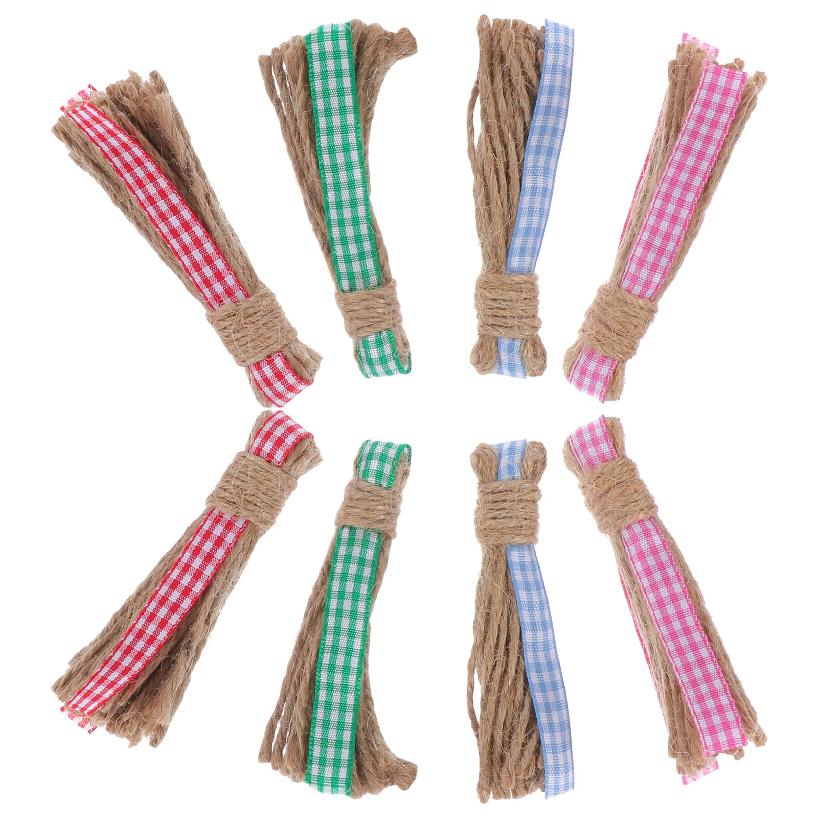 

8 Pcs Tassel DIY Wooden Beads Pendant Jute Wreath Rope Pendants Decorative Tassels Decoration