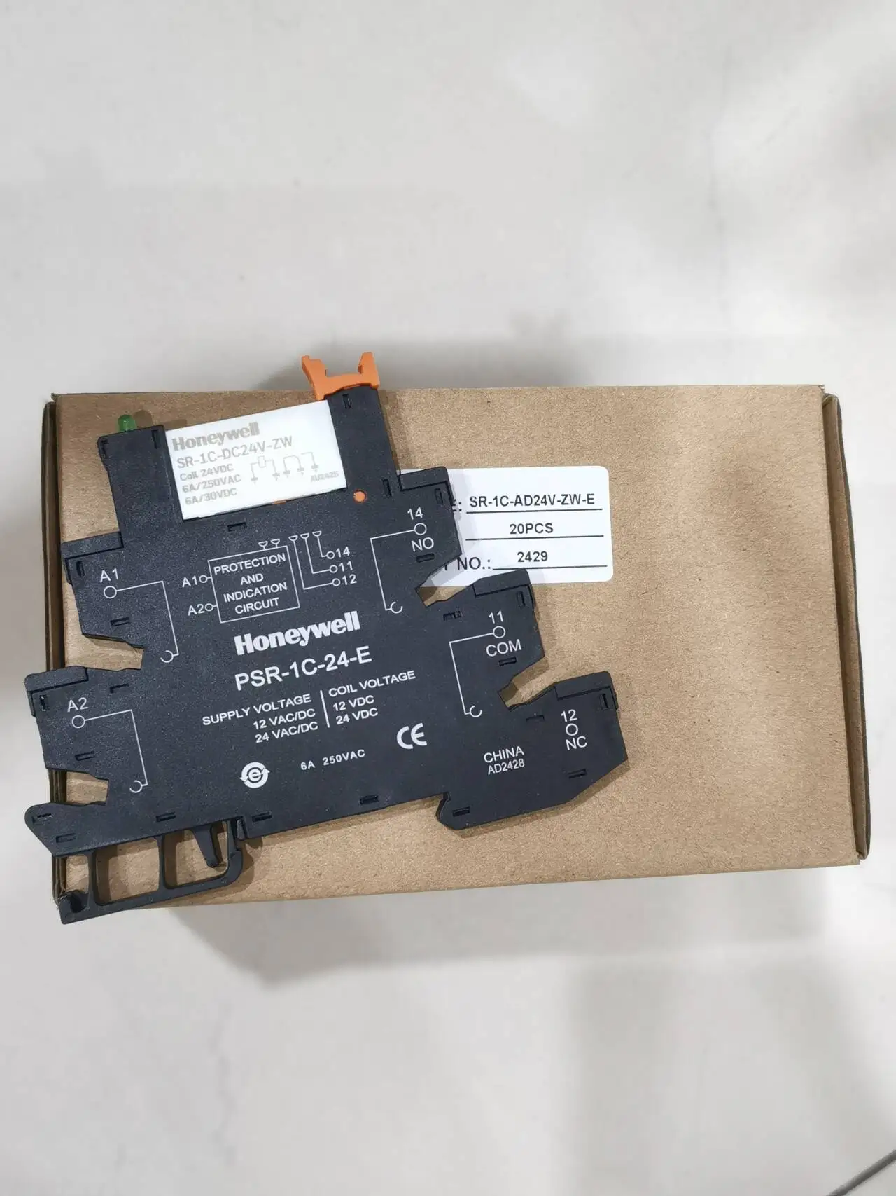 SR-1C-AD24V-ZW-E Honeywell Authorized Agent Intermediate Relay + Receptacle Original Genuine Fast shipping