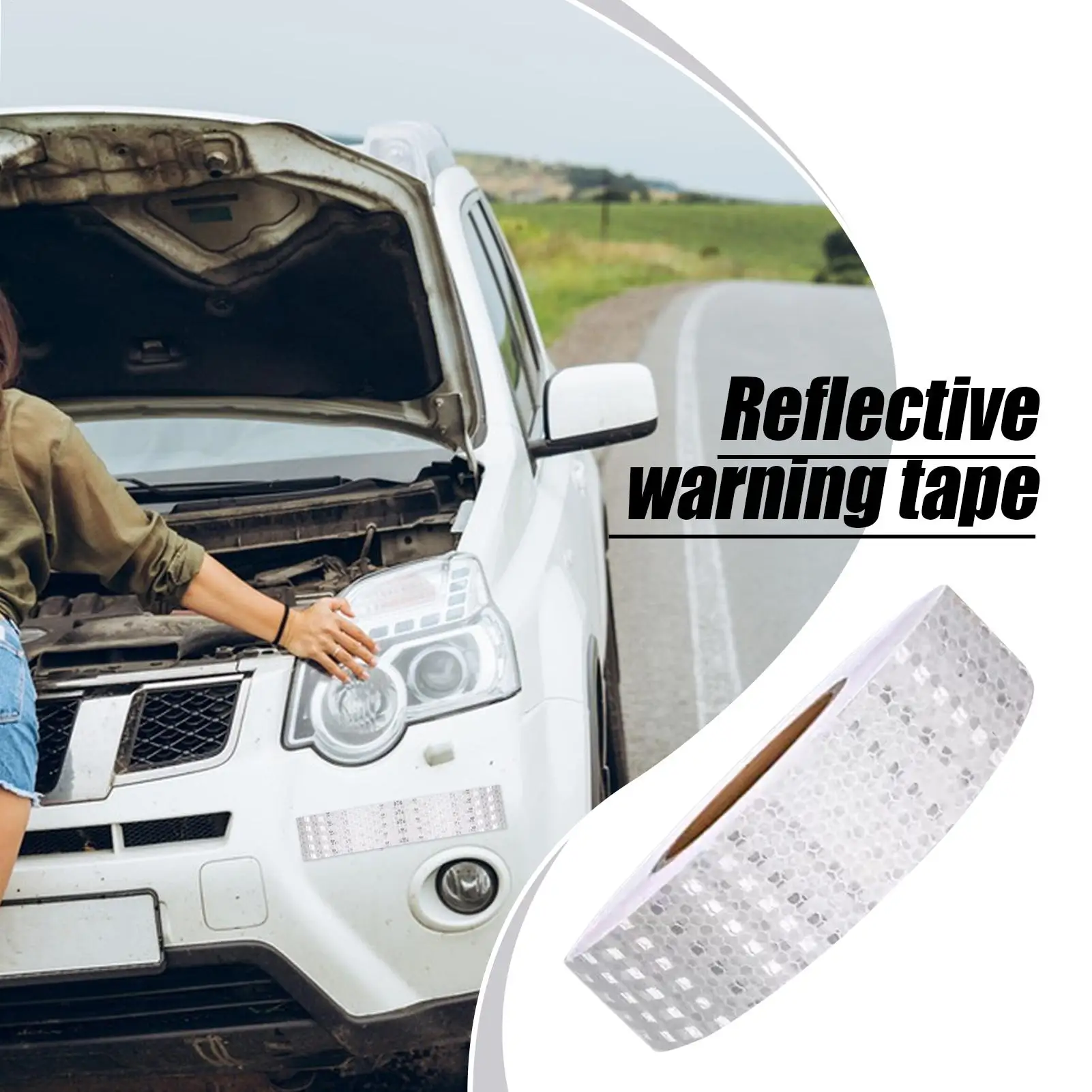 反射テープ屋外防水警告ステッカー 2 インチ x 33 フィート防水粘着蛍光危険マーキング車のトラック用