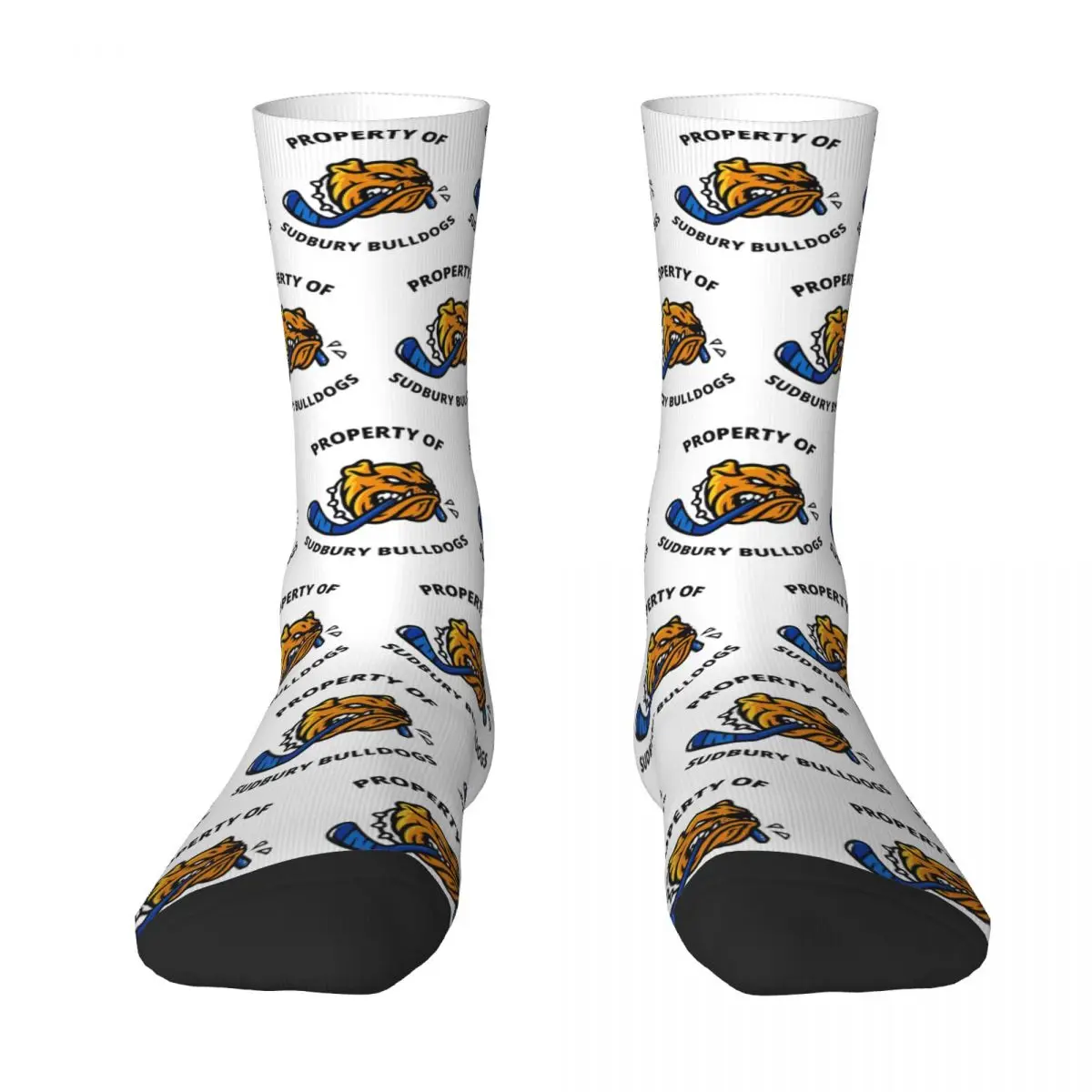 

Property Of Sudbury Bulldogs Socks Harajuku High Quality Stockings All Season Long Socks Accessories for Man's Woman's