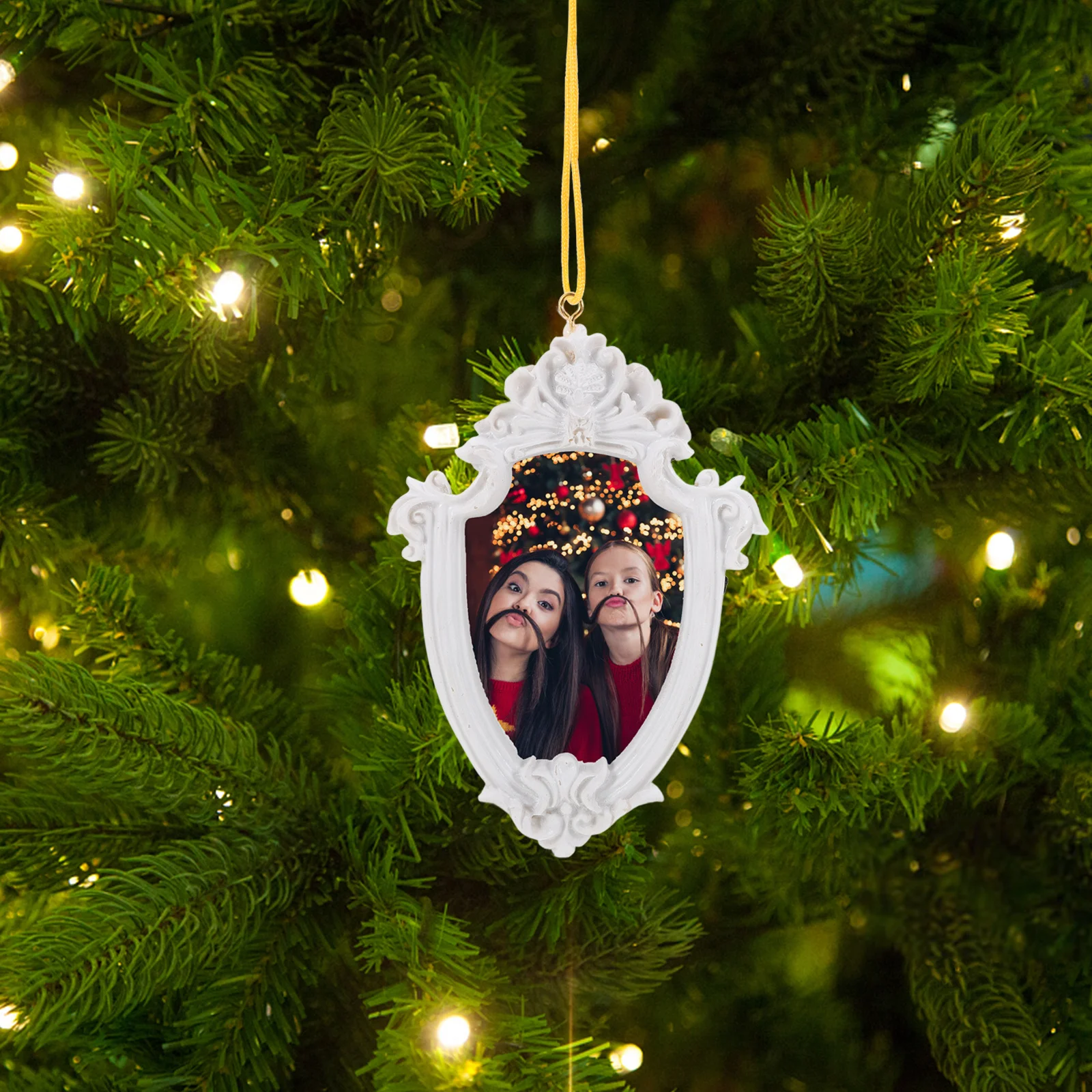 زينة إطار صورة عيد الميلاد، إطارات صغيرة، صور شجرة، معلقة على الحائط #4