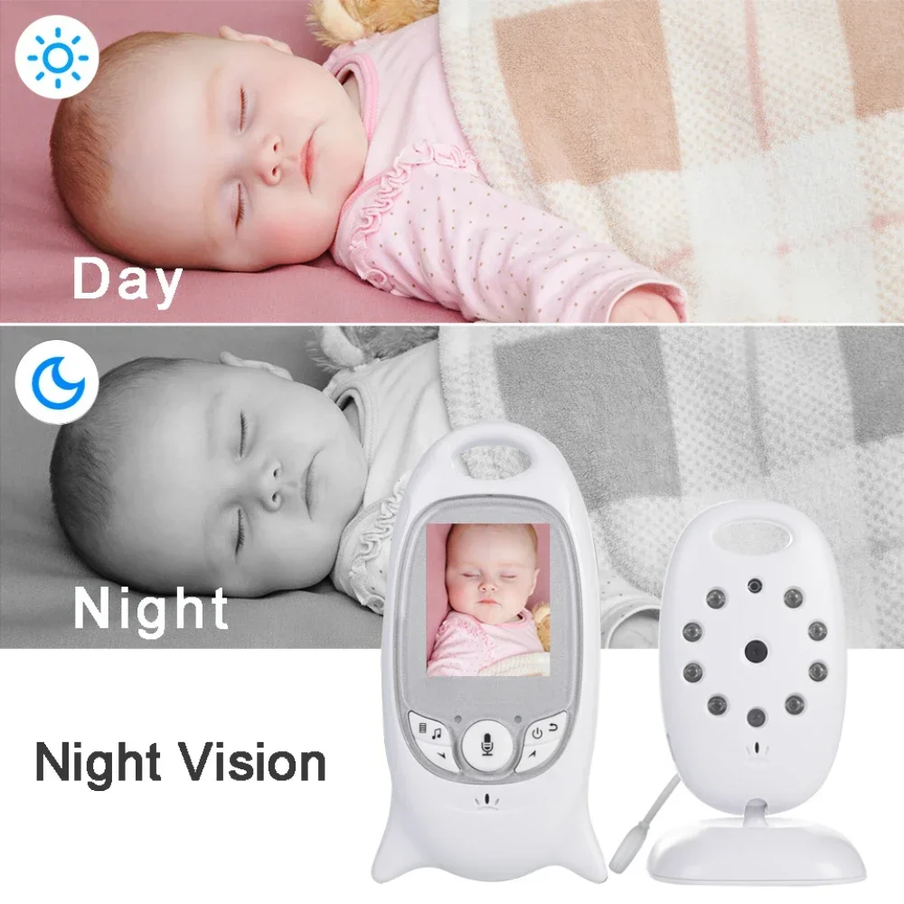 Video Wireless Baby Monitor  Color Security Camera 2 Way Talk Night Vision IR LED Temperature Monitoring 2025 Lullaby Hot Sale