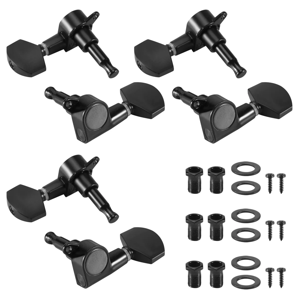 6 Pieces Black Sealed electric Tuning Pegs Tuner Machine 3L / acoustic guitar