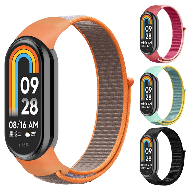 Bucle de nailon para Mi Band 9 8 10 pulsera SmartWatch Correa de repuesto pulsera deportiva correa de reloj xiaomi Miband9 NFC Correa