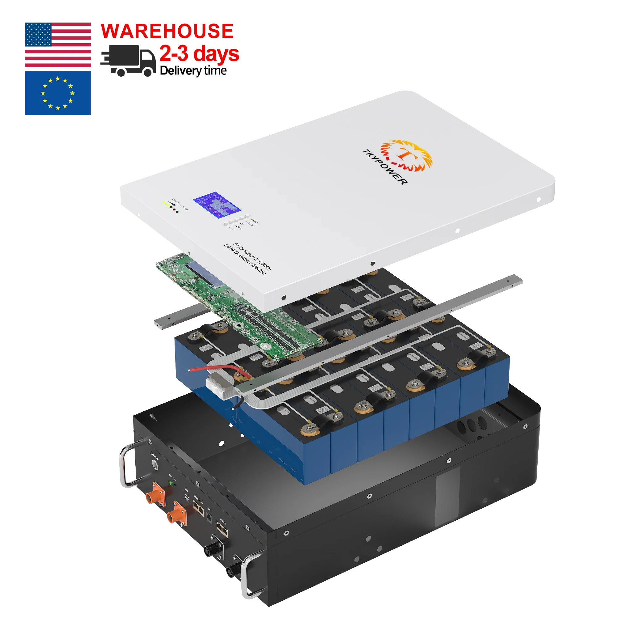 Solar Energy 5KW 10kw LifePO4 Battery 48V 100Ah powerwall Lithium ion Rechargeable Battery Pack