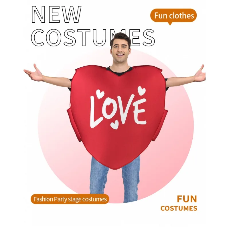 

Новинка 2025 года, одежда на День святого Валентина, губка с цифровой печатью, игровая одежда, одежда для пар, одежда для выступлений