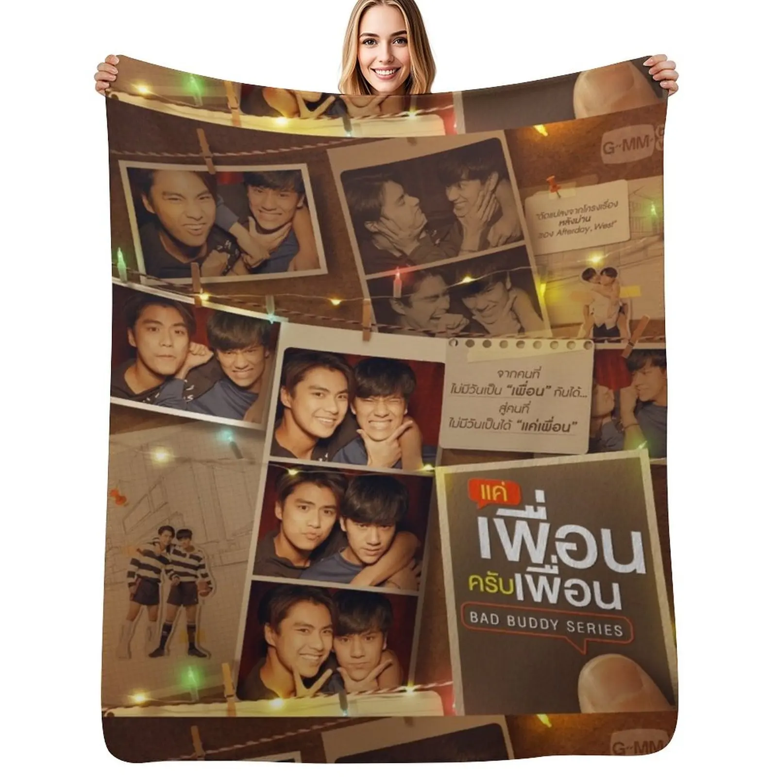 

Bad Buddy series Throw Blanket Polar Picnic Flannel Luxury Designer Blanket