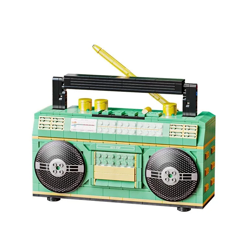 781PCS Retro Radio Classic Series Building Blocks Set Vintage Music Player Display Kit Creative Gift Toys