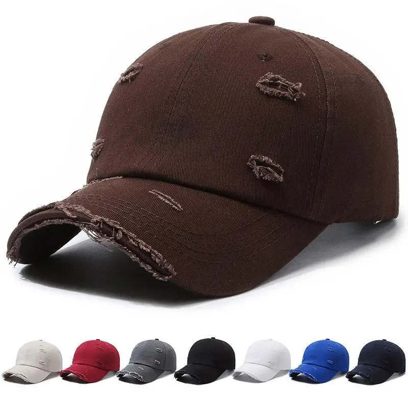 Modische Retro-Baseballkappen mit Löchern im Hip-Hop-Stil, Snapback-Kappen, Sonnenhüte für Damen und Herren – Detail 1