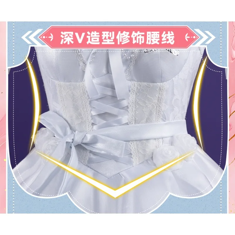 Alice Sweet Lolita Game Cosplay Costume Wig Fairy Tales White Lace Wedding Dress Accessories Suit Anime Comic Role Play Set