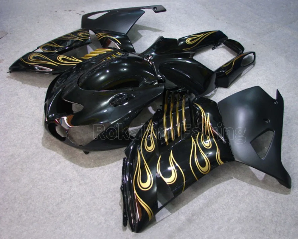 ZX-14R 06-11 ZX 14R Fairings For Kawasaki Ninja ZX14R 2006-2011 Golden Flame Motorcycle Fairing (Injection Molding)