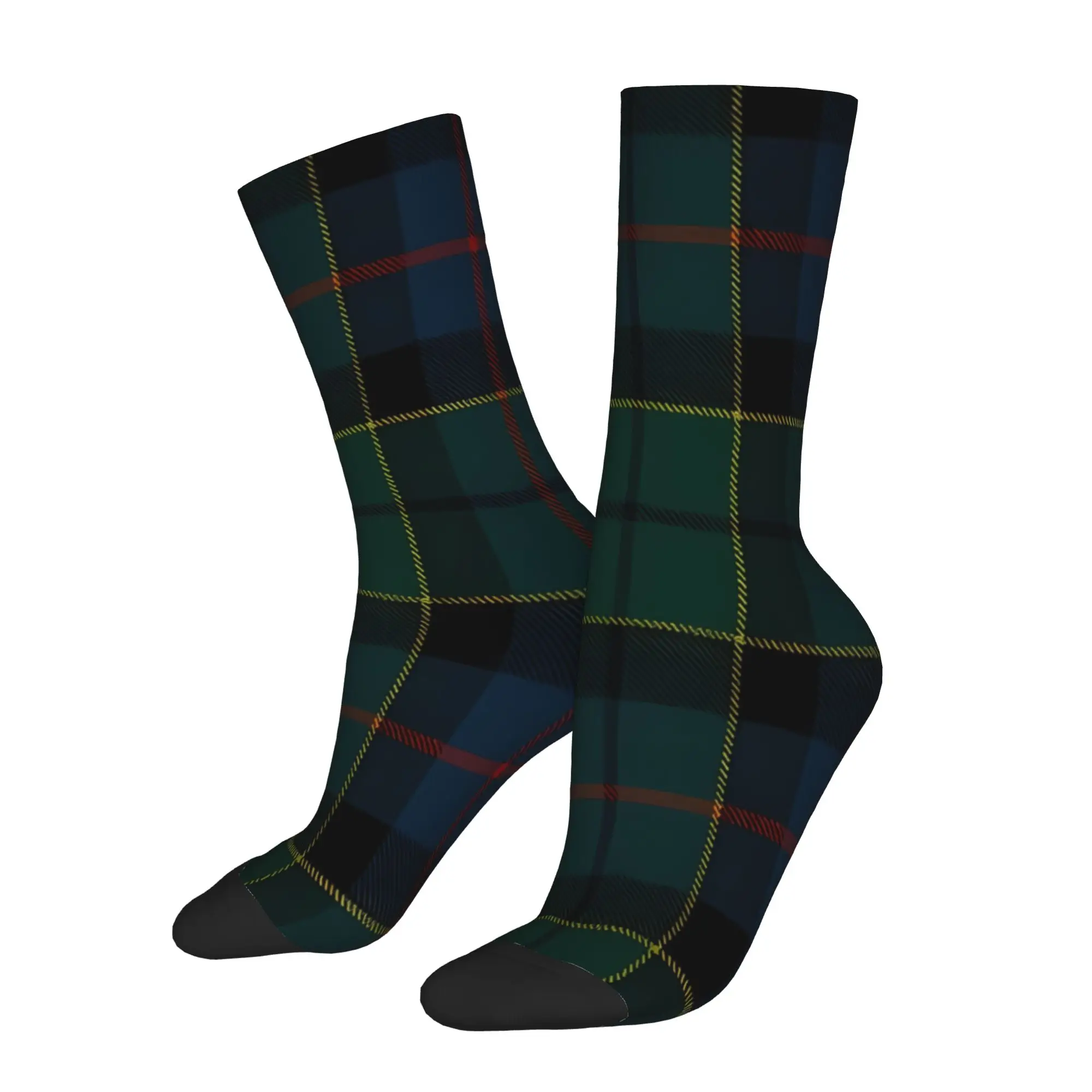 

1 Pair Funny Sock Scottish Tartan Forsyth Hip Hop Quality Pattern Printed Men Crew Socks Novelty Men's Socks
