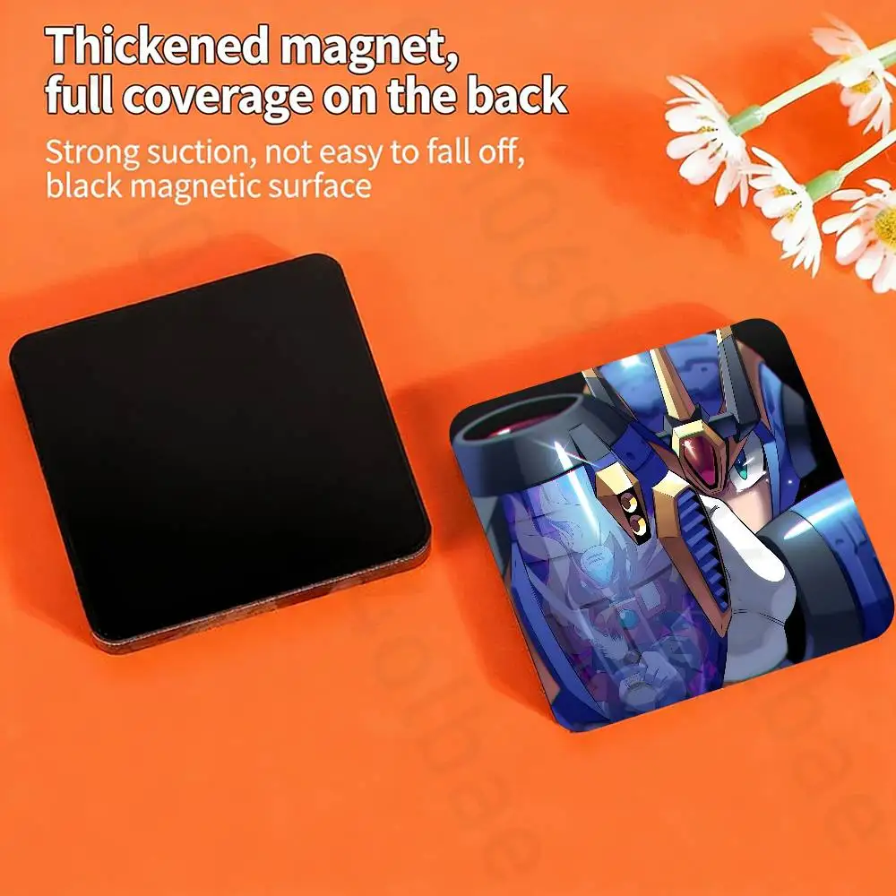 M-Megaman X Game Tinplate Fridge Magnets Magnetic Refrigerator Memorial Gifts For Kitchen Office Locker Travel Home Deco