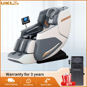 Image Three Year Warranty UKLife Home 4D Full-body Airbag Zero Gravity Multifunctiona Massager Chair Heat Luxury Electric Office Chair