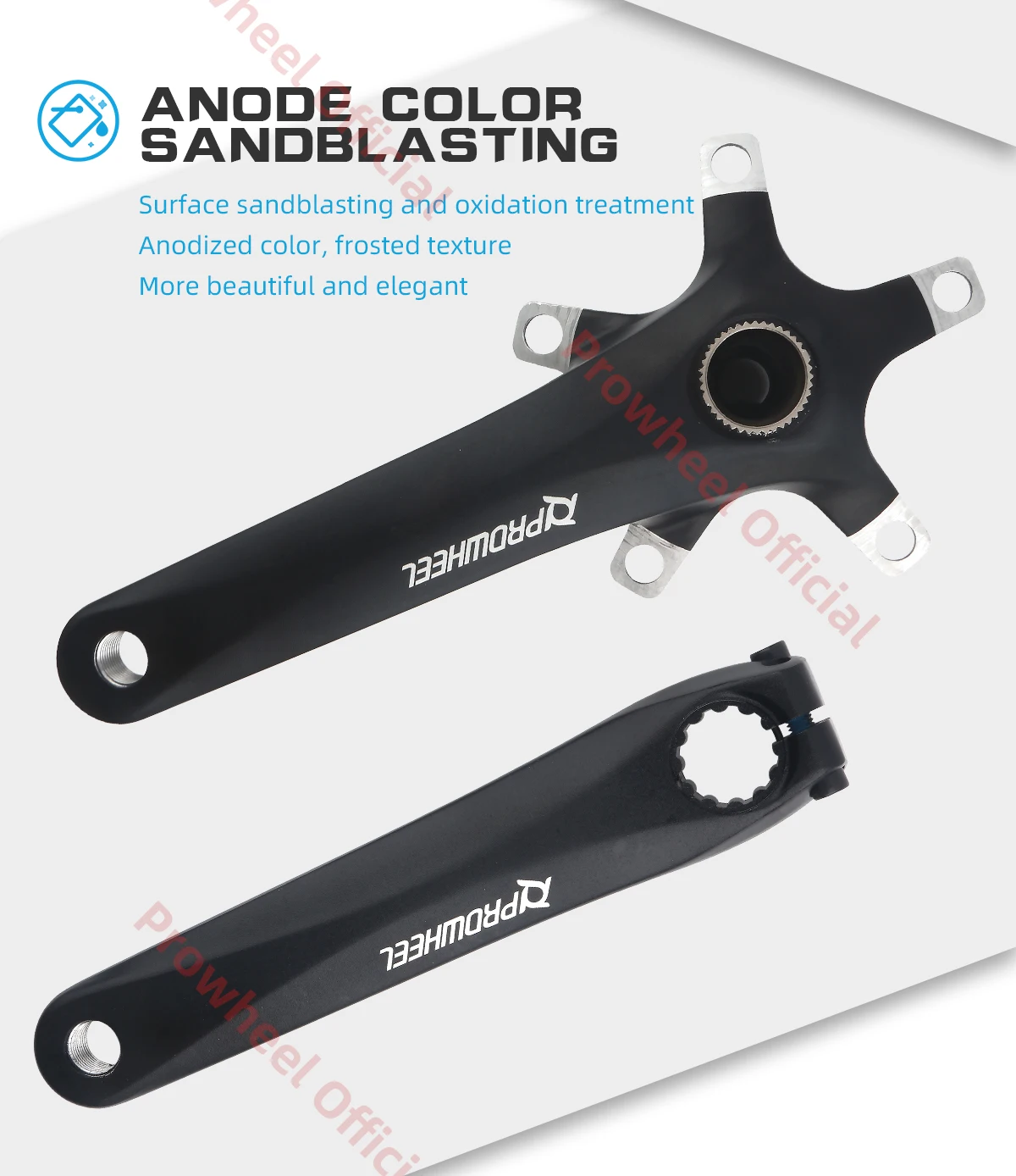 Prowheel Rennrad Kurbelgarnitur 110BCD 130BCD 170mm 172,5mm BB Tretlager Faltrad Kurbelgarnitur – Detail 2