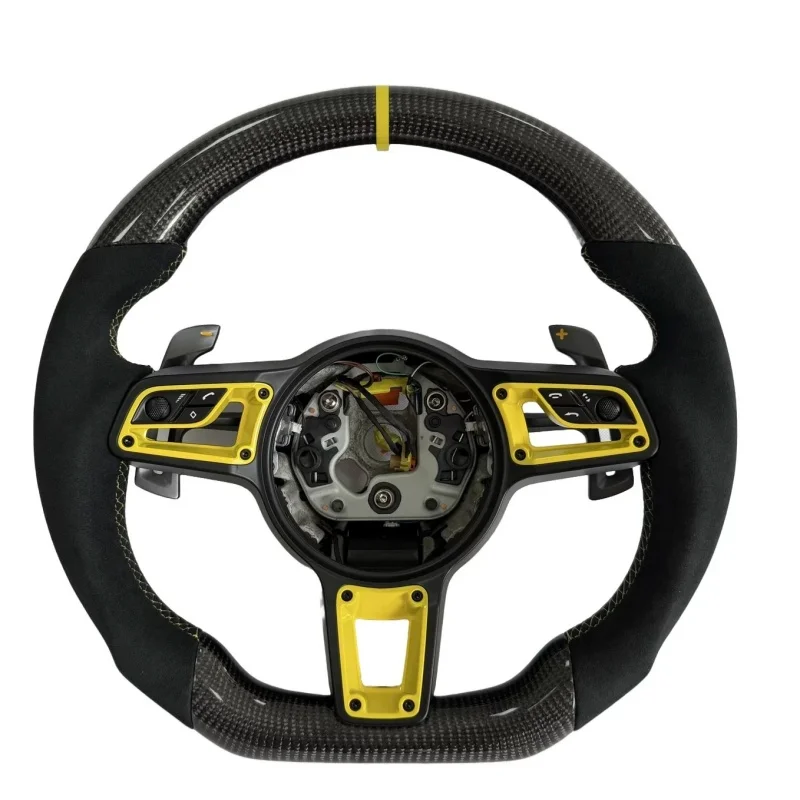 Super Deal Real Carbon Fiber Steering Wheel For Porsche Panamera Macan Cayenne 718 911 918 958 970 971 Carrera Boxster Cayman