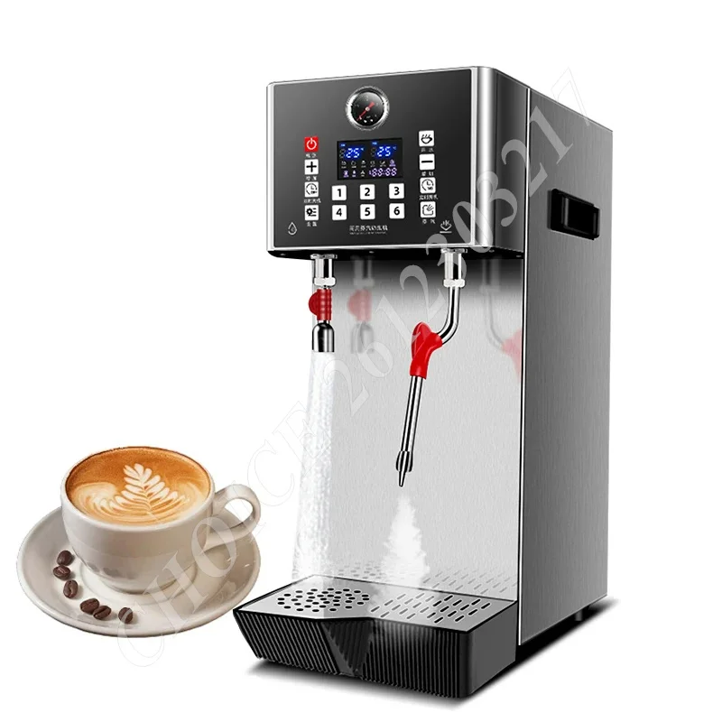 

Commercial Multi-Functional Milk Frother Digital Hot Water Tea Coffee Boiler Dispenser 12L Steam Milk Bubble Machine