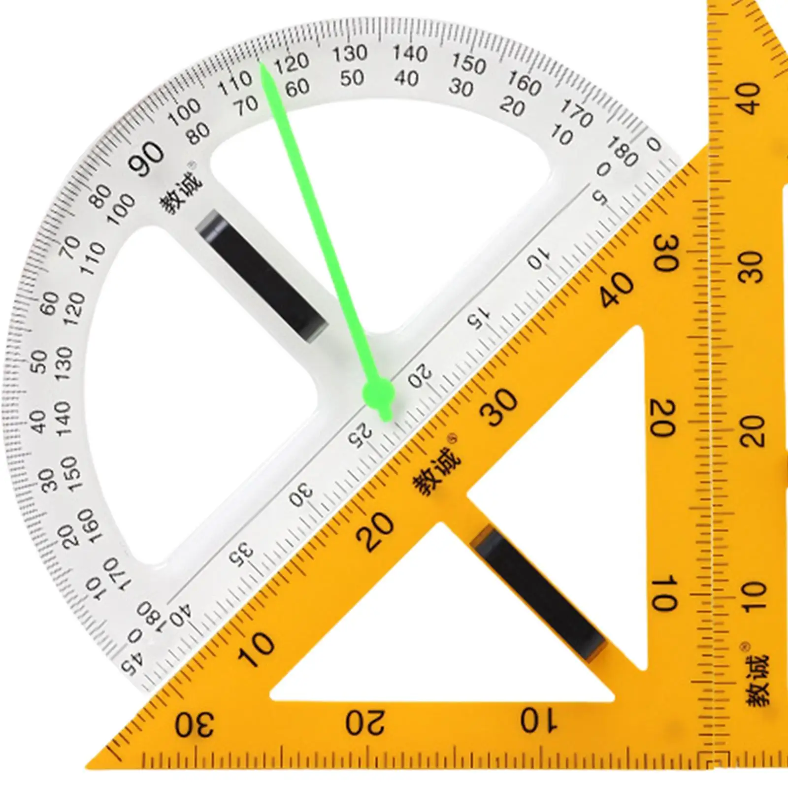 4x Math Geometry Rulers Angle Measurement Teaching Aids for School White Board Drafting