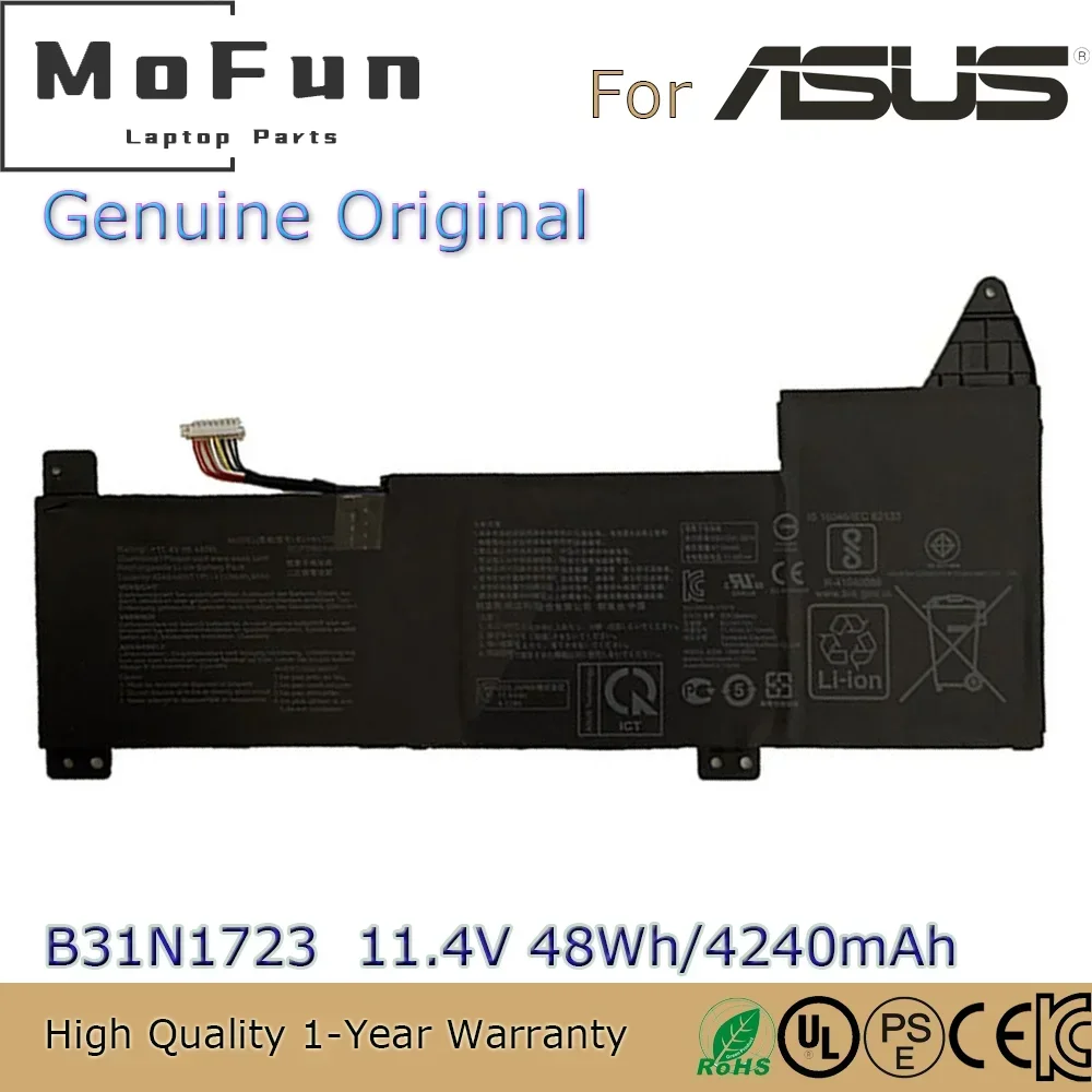 

Brand New Original B31N1723 11.4V 48Wh Laptop Battery for Asus VivoBook 15.6" K570UD-DS74 ES54 K570ZD X570ZD etc.