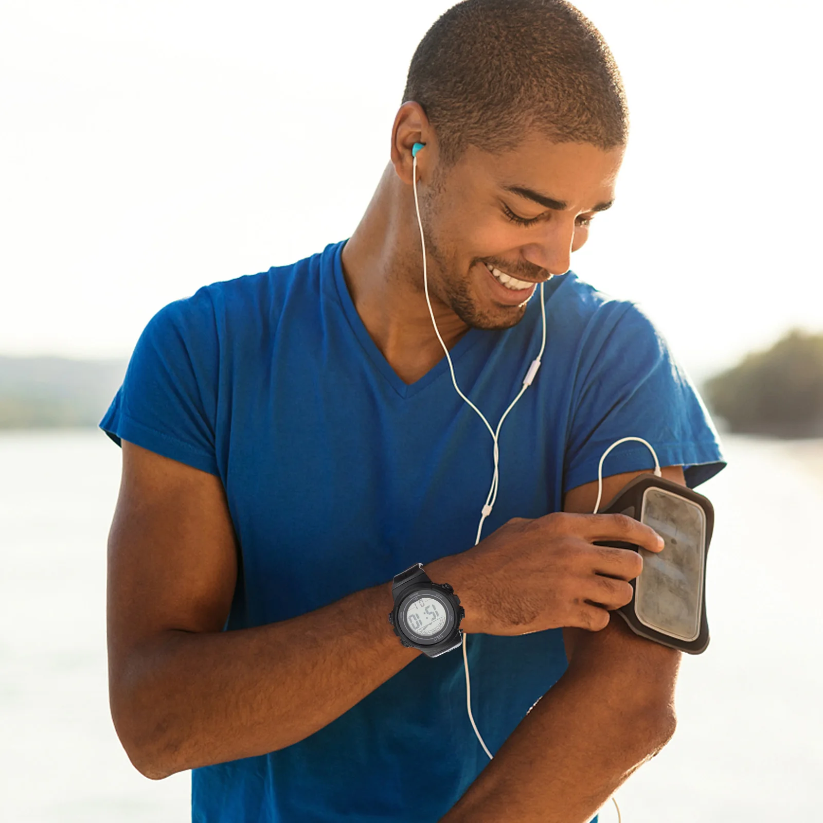 Luminous Waterproof Students Black Kids Calendar Alarm Students Watch For Sports Electronic Watch Bracelet Watchb