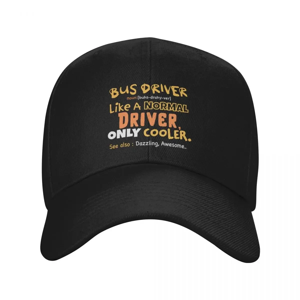 

Funny bus driver definition, sarcastic bus driver, bus driver gifts, captain Baseball Cap Beach Outing Big Size Hat Men Women's