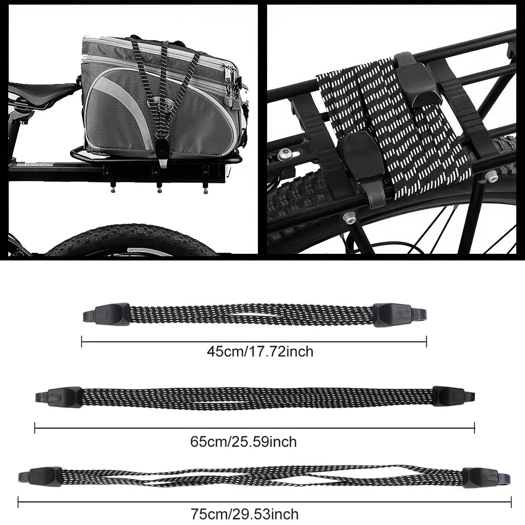 Bicycle Luggage Rope Mountain Bike Elastic Carrier Rack Straps Outdoor Portable Cycling Cord Hooks Cargo Racks Bike Accessories view 3