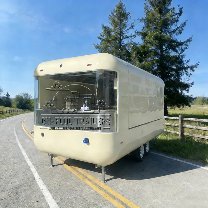

CN Food Trailer Luxury Mobile Kitchen Food Truck Trailer Fully Equipped Pizza BBQ Ice Cream Taco Coffee Station Food Kiosk Sale