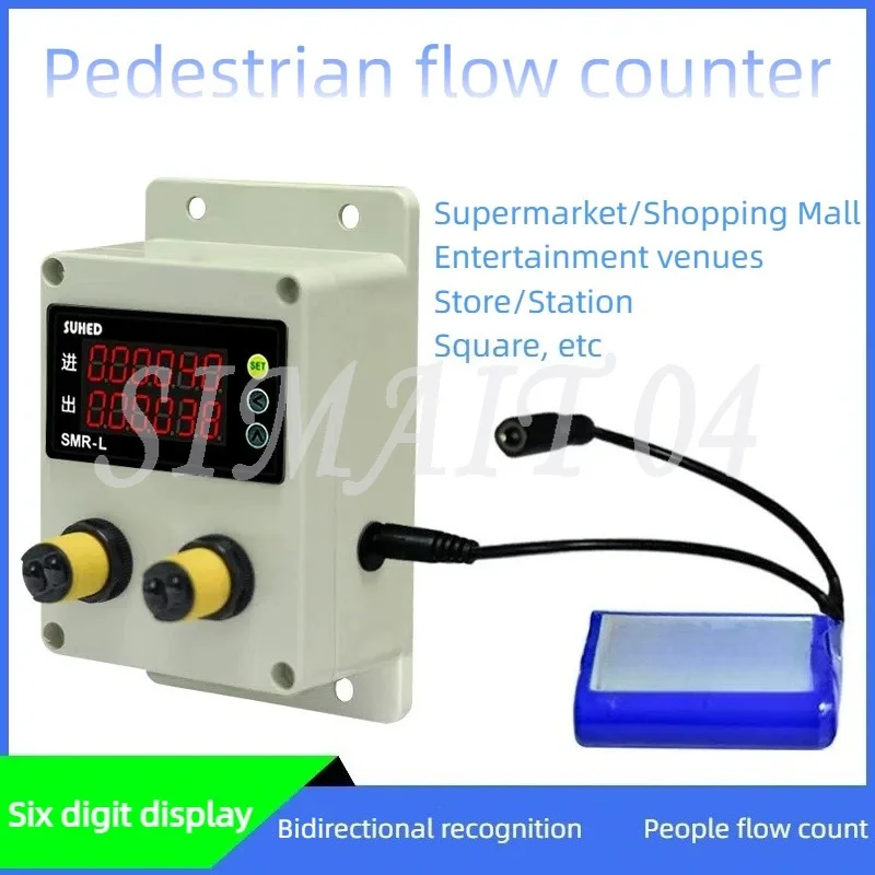 People counter infrared automatic sensor scenic stores supermarkets shopping malls